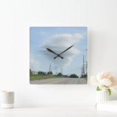 Cloud Clock Quadratische Wanduhr (Zuhause)