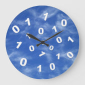 Cloud Computing Data Clock Große Wanduhr (Vorderseite)