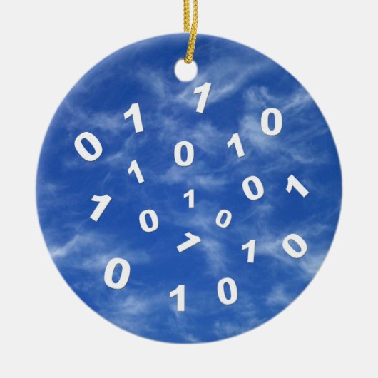 Cloud-Computing-Daten Keramik Ornament (Vorne)