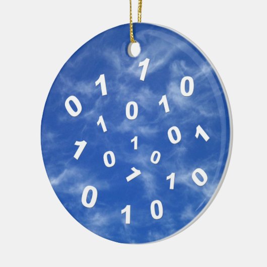 Cloud-Computing-Daten Keramik Ornament (Links)