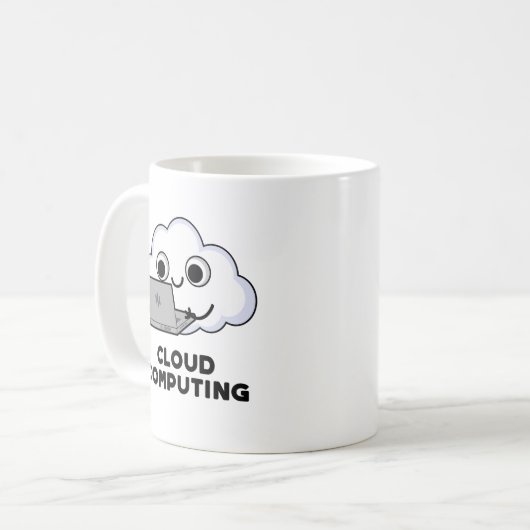 Cloud Computing Funny Computer Weather Puff Kaffeetasse (Vorderseite Links)