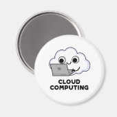 Cloud Computing Funny Computer Weather Puff Magnet (Vorderseite/Rückseite)