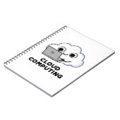 Cloud Computing Funny Computer Weather Puff Notizblock (Linke Seite)