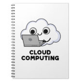 Cloud Computing Funny Computer Weather Puff Notizblock (Vorderseite)