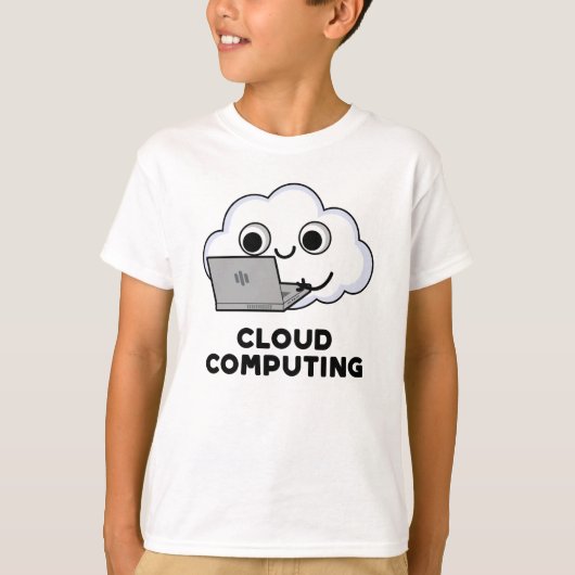 Cloud Computing Funny Computer Weather Puff T-Shirt (Vorderseite)
