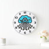 Cloud-Computing-Netzwerk-Schaltkreistechnik Große Wanduhr (Zuhause)