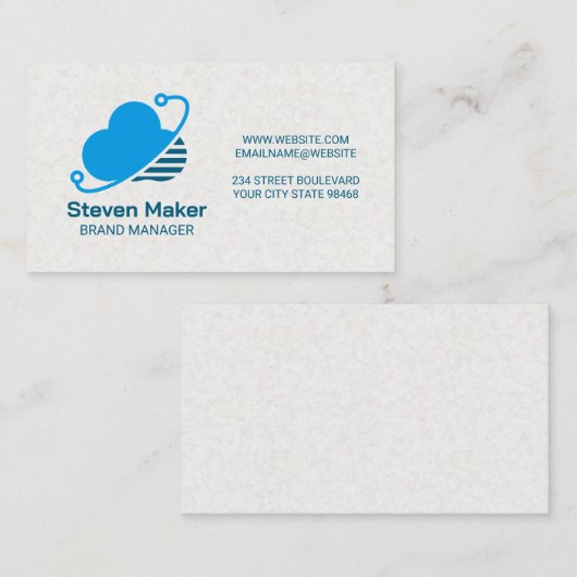 Cloud Computing | Tech Modern Data Logo Visitenkarte (Vorne/Hinten)