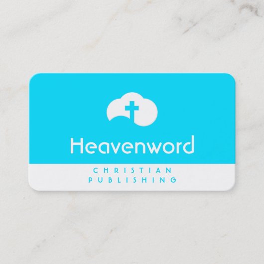 Cloud Cross (weiß) Visitenkarte (Vorderseite)