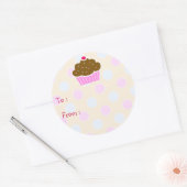 Cloud Cupcake Geschenksticker Runder Aufkleber (Umschlag)