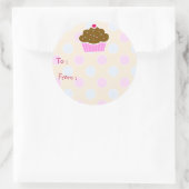 Cloud Cupcake Geschenksticker Runder Aufkleber (Tasche)