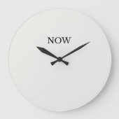 Cloud Dancer Farbe Weiß Neutral Grau Schlicht  Große Wanduhr (Vorderseite)