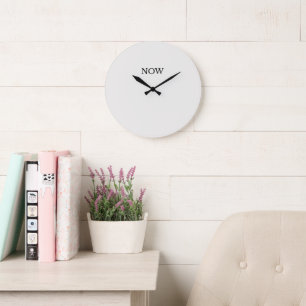 Cloud Dancer Farbe Weiß Neutral Grau Schlicht  Große Wanduhr
