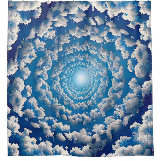 Cloud-Design Duschvorhang (Vorderseite)