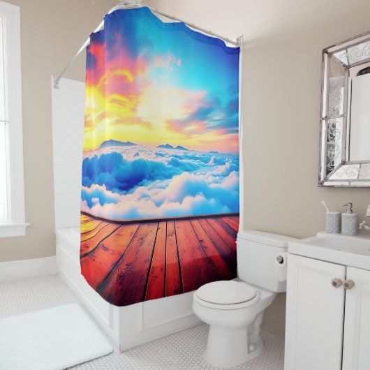 Cloud-Design-Duschvorhang Duschvorhang (Beispiel)