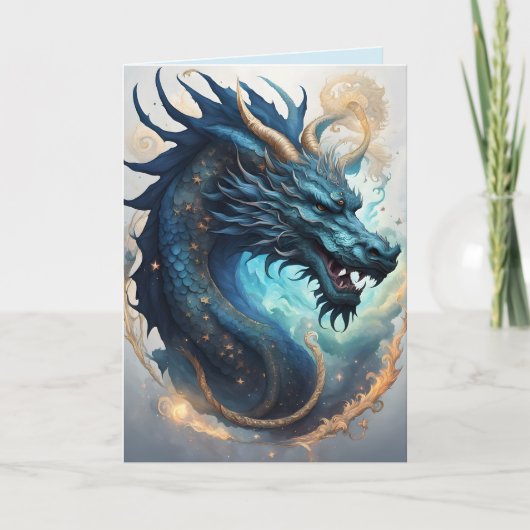 cloud dragon greeting card karte (Vorderseite)