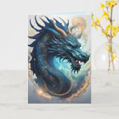 cloud dragon greeting card karte (Gelbe Blume)
