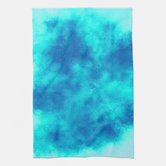 Cloud Effect Blue Tee Handtuch (Vertikal)