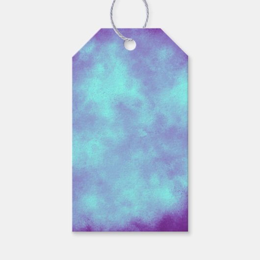 Cloud-Effekt – Lila & Blaue Geschenkanhänger (Vorderseite)
