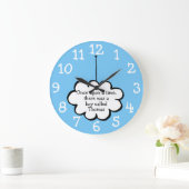 Cloud eines personalisierten Namens für einen Stri Große Wanduhr (Zuhause)