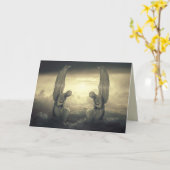 Cloud Engel Grußkarte Karte (Gelbe Blume)