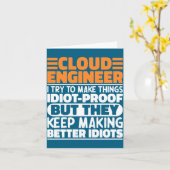 Cloud Engineer I Try To Make Things Funny Sayings Karte (Gelbe Blume)