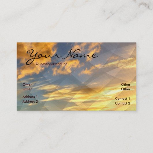 Cloud Fantasy Business Card Visitenkarte (Vorderseite)