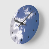 Cloud Fire Runde Wanduhr (Winkel)