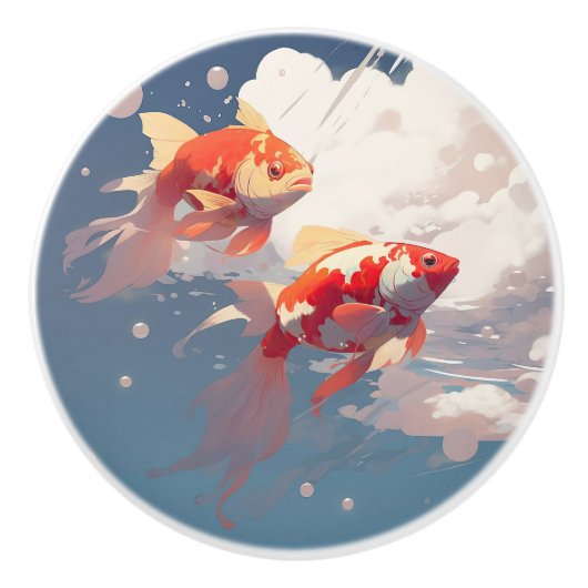 Cloud Fish Keramikknauf (Vorderseite)