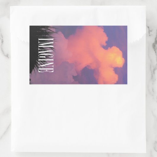 Cloud-Formen Rechteckiger Aufkleber (Tasche)