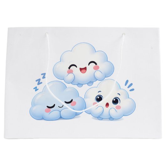 Cloud Friends Trio Große Geschenktüte (Vorderseite)