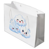 Cloud Friends Trio Große Geschenktüte (Rückseite Schrägansicht)