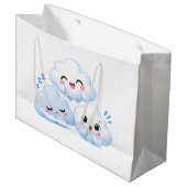 Cloud Friends Trio Große Geschenktüte (Vorderseite Schrägansicht)