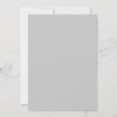 Cloud Grau Gedämpfte Anemone Hochzeit Einladung (Rückseite)