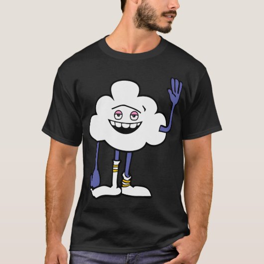 Cloud Guy Trolls Design T-Shirt (Vorderseite)