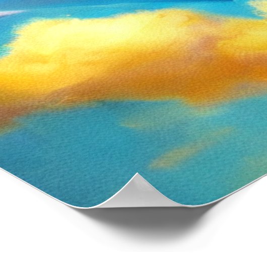 Cloud Heart in Day Poster (Ecke)