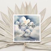 Cloud hello Baby Dusche graue Wolken Vorlage Serviette