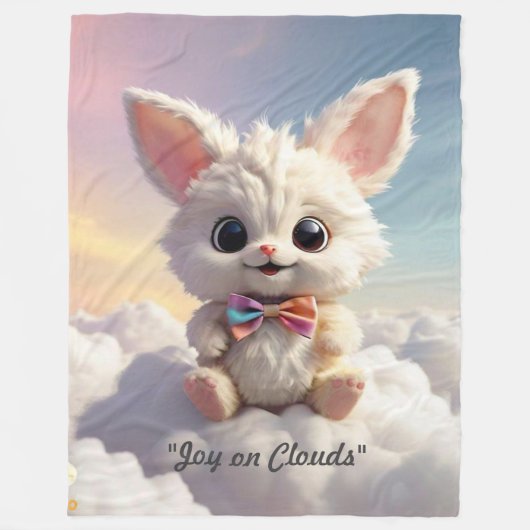 "Cloud Hopping Fun" Fleecedecke (Vorderseite)