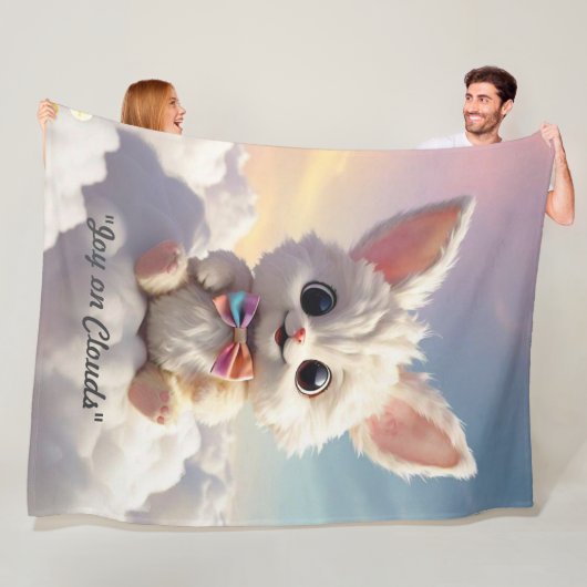 "Cloud Hopping Spaß" Fleecedecke (Beispiel)