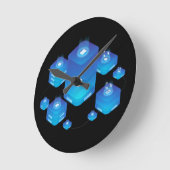 Cloud Hosting Runde Wanduhr (Winkel)
