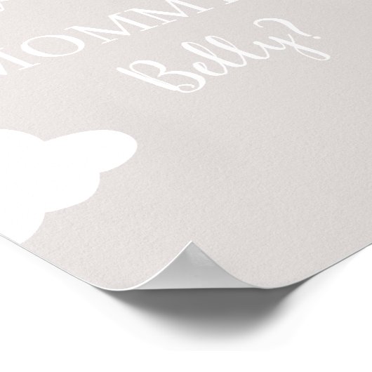 Cloud How Big is Mommy's Bauch-Zeichen Poster (Ecke)