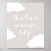 Cloud How Big is Mommy's Bauch-Zeichen Poster (Vorne)