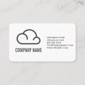 Cloud Icon Variation Visitenkarte (Vorderseite)