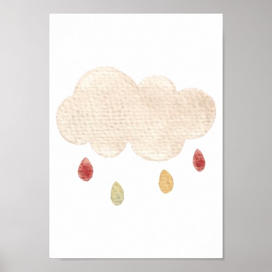 Cloud Kinderzimmer Poster Boho Kinder Zimmerdekora (Vorne)
