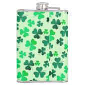 Cloud Kleeblatt Irish Green Spring St Patricks Day Flachmann (Rückseite)