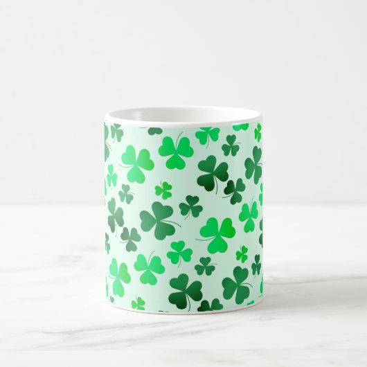 Cloud Kleeblatt Irish Green Spring St Patricks Day Kaffeetasse (Mittel)