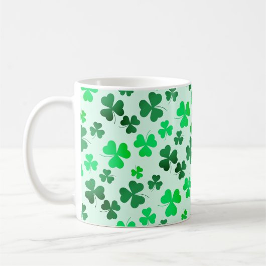 Cloud Kleeblatt Irish Green Spring St Patricks Day Kaffeetasse (Links)