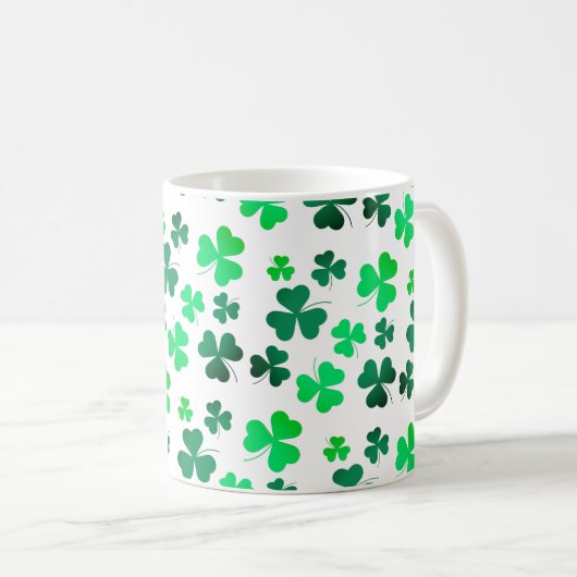 Cloud Kleeblatt Irish Green Spring St Patricks Day Kaffeetasse (VorderseiteRechts)