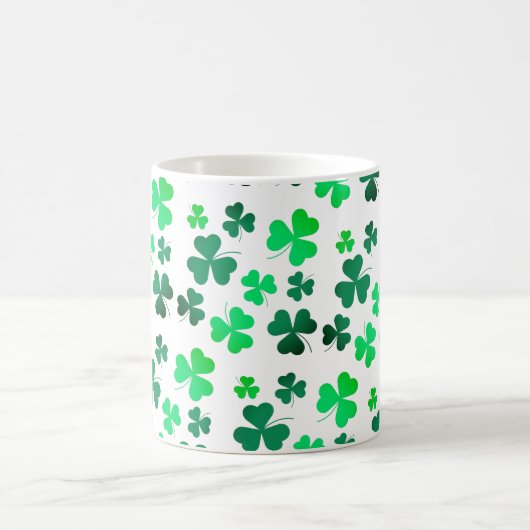 Cloud Kleeblatt Irish Green Spring St Patricks Day Kaffeetasse (Mittel)