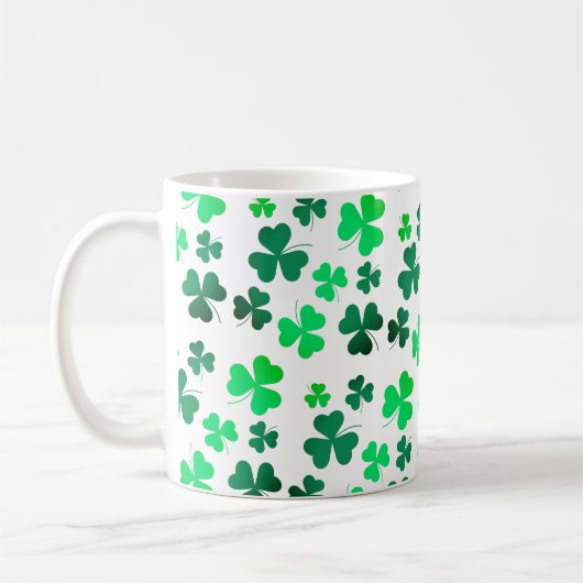 Cloud Kleeblatt Irish Green Spring St Patricks Day Kaffeetasse (Links)