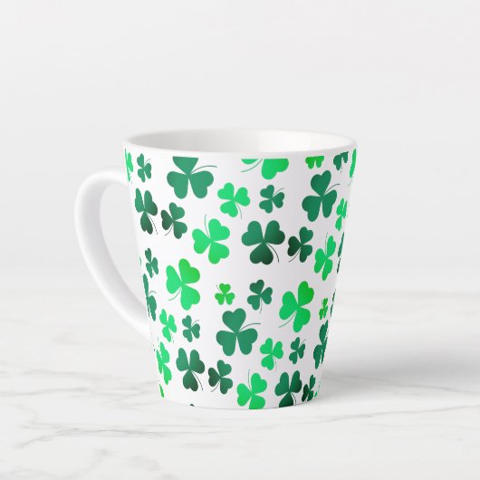 Cloud Kleeblatt Irish Green Spring St Patricks Day Milchtasse (Linke Ecke)